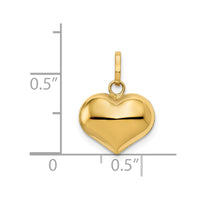 Load image into Gallery viewer, 14K Polished 3-D Puffed Heart Pendant
