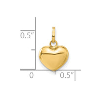 Load image into Gallery viewer, 14K Polished 3-D Puffed Heart Pendant
