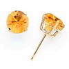 14k 7mm Citrine earring