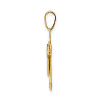 Load image into Gallery viewer, 14k Solid Satin Engravable Boy Jumping Charm
