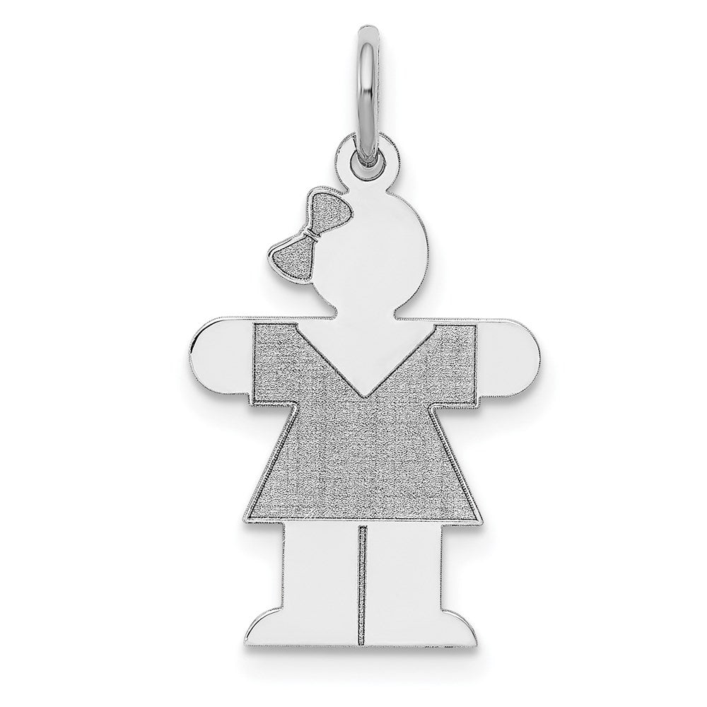 14k White Gold Kid Charm