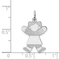 Load image into Gallery viewer, 14k White Gold Kid Charm
