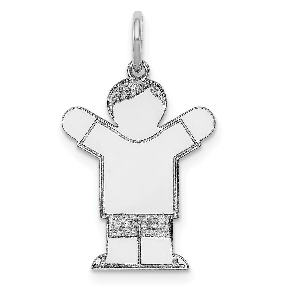 14k White Gold Kid Charm