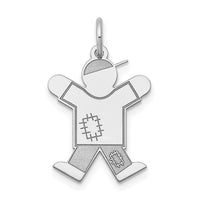 Load image into Gallery viewer, 14k White Gold Kid Charm
