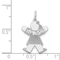 Load image into Gallery viewer, 14k White Gold Kid Charm
