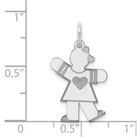 Load image into Gallery viewer, 14k White Gold Kid Charm
