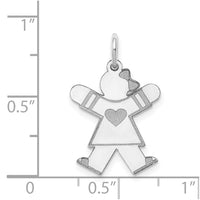 Load image into Gallery viewer, 14k White Gold Kid Charm
