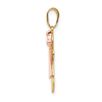 Load image into Gallery viewer, 14k Two-Tone Small Girl on Right Engravable Charm
