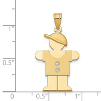 Load image into Gallery viewer, 14k AAA Diamond Kid Pendant
