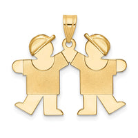 Load image into Gallery viewer, 14k Solid Double Boys Engravable Charm
