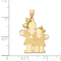 Load image into Gallery viewer, 14k Big Girl and Little Girl Engravable Charm
