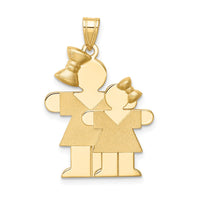 Load image into Gallery viewer, 14k Big Girl and Little Girl Engravable Charm
