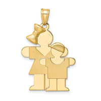 Load image into Gallery viewer, 14k Big Girl and Little Boy Engravable Charm
