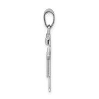 Load image into Gallery viewer, 14k White Gold Small Boy w/Hat on Left Engravable Charm
