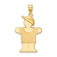 Load image into Gallery viewer, 14k Solid Engravable Boy with Hat on Right Charm
