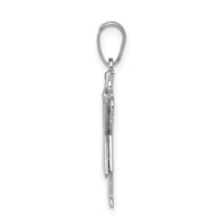 Load image into Gallery viewer, 14k White Gold Small Girl with Bow on Right Engravable Charm
