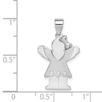 Load image into Gallery viewer, 14k White Gold AAA Diamond Kid Pendant
