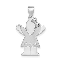 Load image into Gallery viewer, 14k White Gold AAA Diamond Kid Pendant
