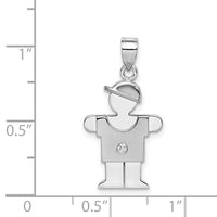 Load image into Gallery viewer, 14k White Gold VS Diamond Kid Pendant
