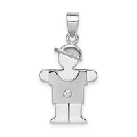 Load image into Gallery viewer, 14k White Gold VS Diamond Kid Pendant
