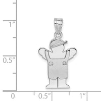 Load image into Gallery viewer, 14k White Gold AAA Diamond Kid Pendant
