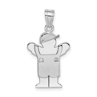 Load image into Gallery viewer, 14k White Gold AAA Diamond Kid Pendant
