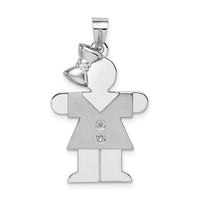 Load image into Gallery viewer, 14k White Gold AAA Diamond Kid Pendant

