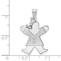 Load image into Gallery viewer, 14k White Gold VS Diamond Kid Pendant
