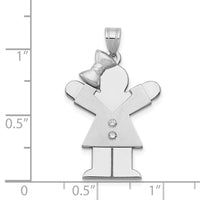 Load image into Gallery viewer, 14k White Gold AAA Diamond Kid Pendant
