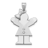 Load image into Gallery viewer, 14k White Gold AAA Diamond Kid Pendant
