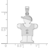 Load image into Gallery viewer, 14k White Gold VS Diamond Kid Pendant
