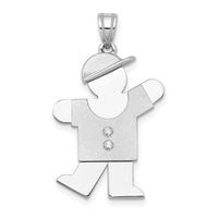 Load image into Gallery viewer, 14k White Gold AAA Diamond Kid Pendant

