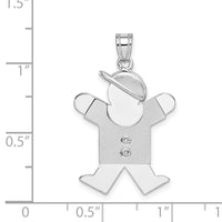 Load image into Gallery viewer, 14k White Gold AAA Diamond Kid Pendant
