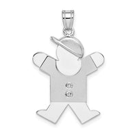 Load image into Gallery viewer, 14k White Gold AAA Diamond Kid Pendant
