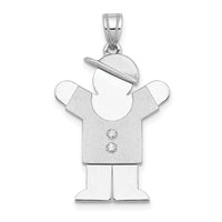 Load image into Gallery viewer, 14k White Gold AAA Diamond Kid Pendant
