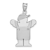 Load image into Gallery viewer, 14k White Gold AA Diamond Kid Pendant
