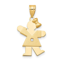 Load image into Gallery viewer, 14k AAA Diamond Kid Pendant

