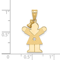 Load image into Gallery viewer, 14k A Diamond Kid Pendant
