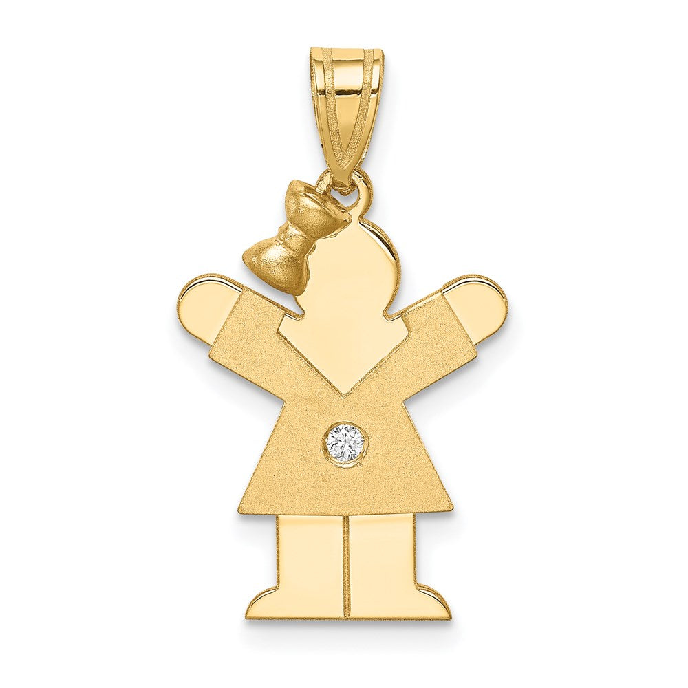 14k A Diamond Kid Pendant