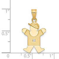 Load image into Gallery viewer, 14k AA Diamond Kid Pendant
