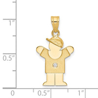 Load image into Gallery viewer, 14k AAA Diamond Kid Pendant
