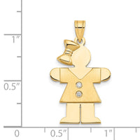 Load image into Gallery viewer, 14k AA Diamond Kid Pendant
