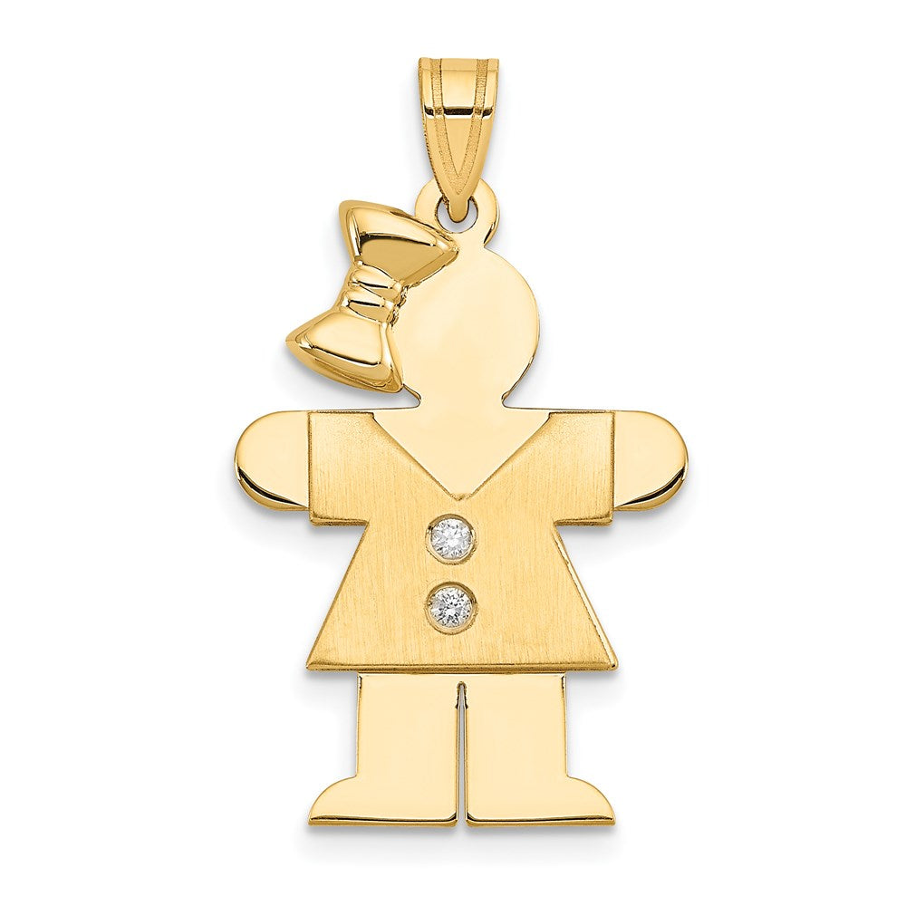 14k AA Diamond Kid Pendant