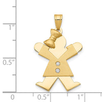 Load image into Gallery viewer, 14k AAA Diamond Kid Pendant
