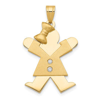 Load image into Gallery viewer, 14k AAA Diamond Kid Pendant
