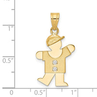 Load image into Gallery viewer, 14k A Diamond Kid Pendant
