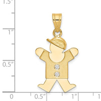 Load image into Gallery viewer, 14k AAA Diamond Kid Pendant
