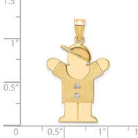 Load image into Gallery viewer, 14k A Diamond Kid Pendant
