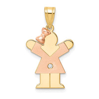 Load image into Gallery viewer, 14k Two-tone VS Diamond Kid Pendant
