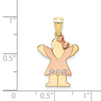 Load image into Gallery viewer, 14k Two-tone VS Diamond Kid Pendant

